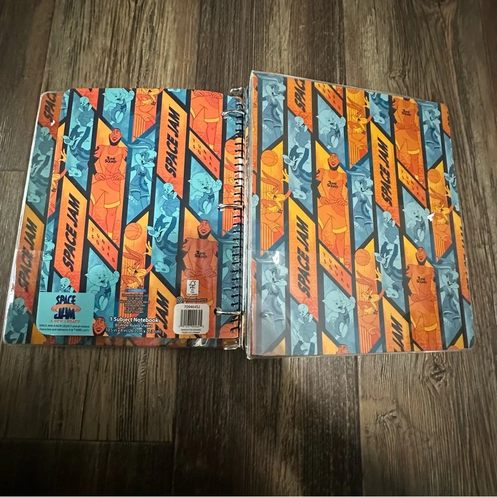 SPACE JAM tune squad 90's 3 ring binder LeBron James NBA basketball sports